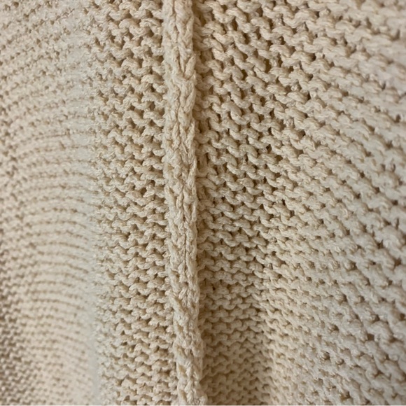 Aerie Cream Crochet Long Sleeve Oversized Knit Sweater - Picture 4 of 13